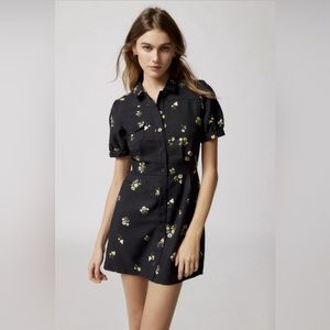 Urban Outfitters Collared Floral Mini Dress